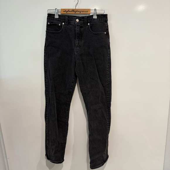 Madewell The '90s Straight Jean Black Denim Jeans - Picture 11 of 14